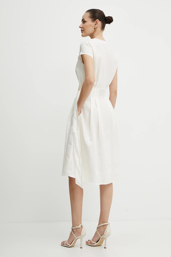 Abbigliamento Twinset vestito con aggiunta di lino 251TT2072 beige