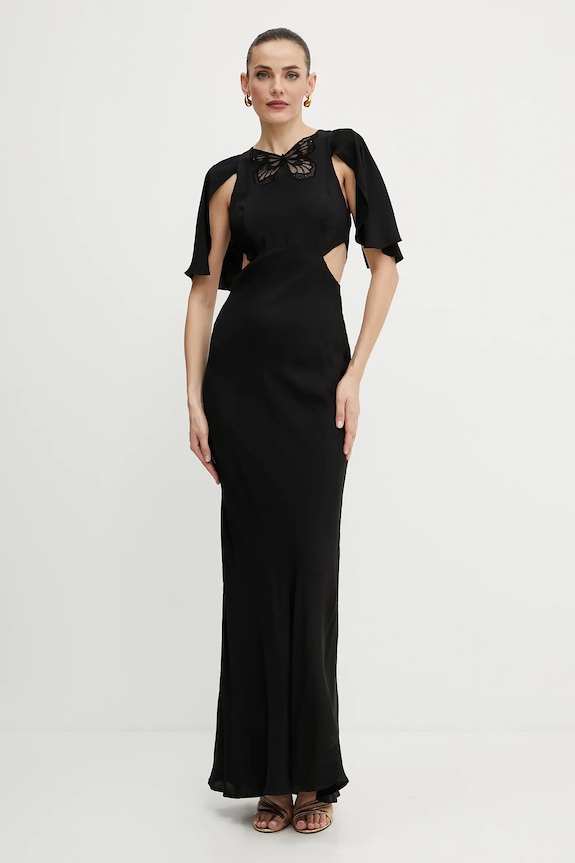 Φόρεμα Twinset απλικέ μαύρο 251TS2012