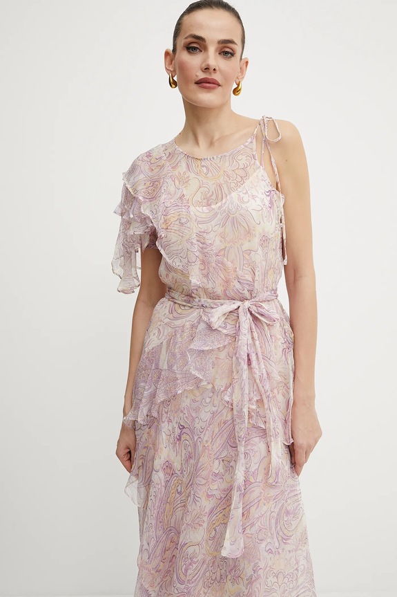 Twinset vestito in seta violetto 251TS2182
