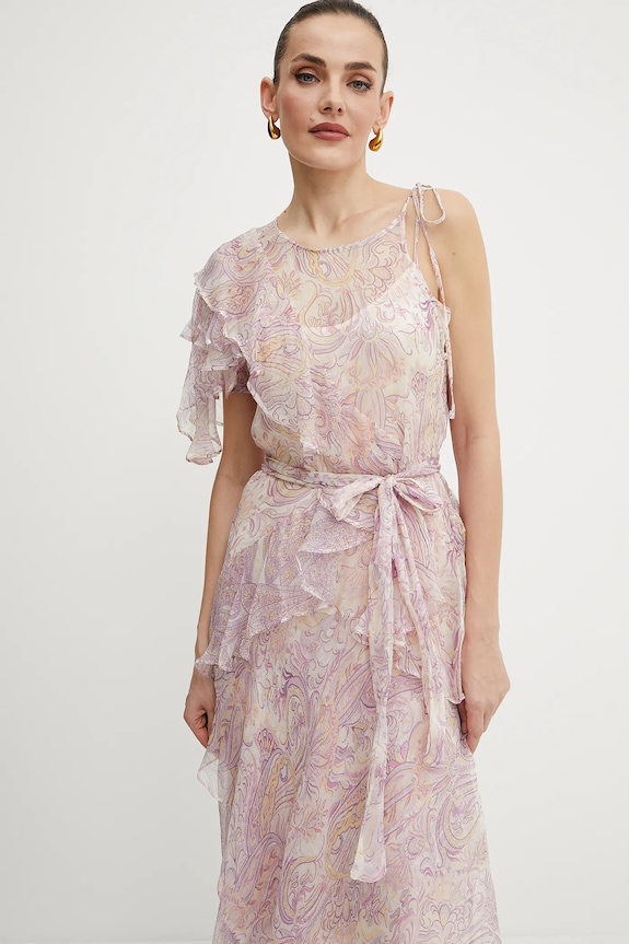 Twinset vestito in seta violetto 251TS2182