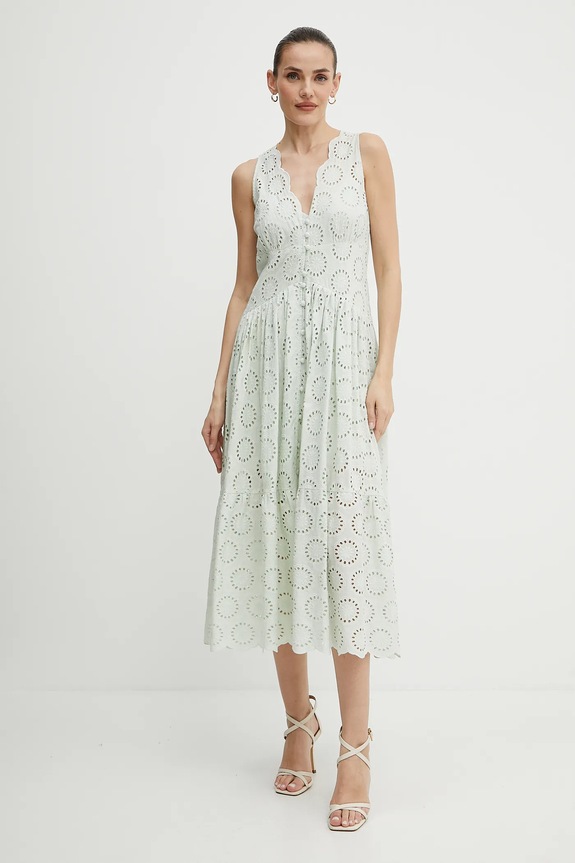 Twinset pamut ruha 251TT2360 zöld SS25