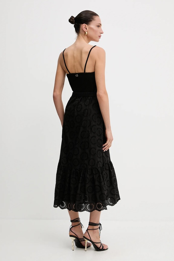 Twinset rochie din bumbac 251TT2361 negru SS25