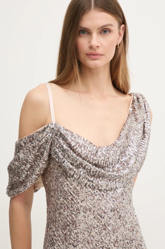 Šaty DIANE VON FURSTENBERG DVFGL4S010 strieborná