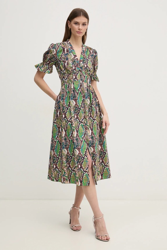 DIANE VON FURSTENBERG rochie midi negru DVFDS4S002