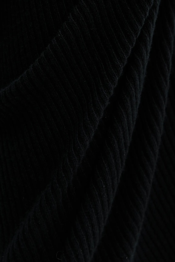 Haljina s kašmirom IRO WF33LIETTE crna