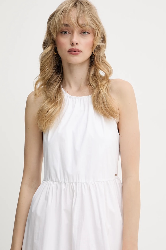 Bavlnené šaty Armani Exchange biela XW000477.AF12812