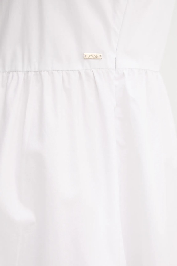 Bavlnené šaty Armani Exchange XW000477.AF12812 biela