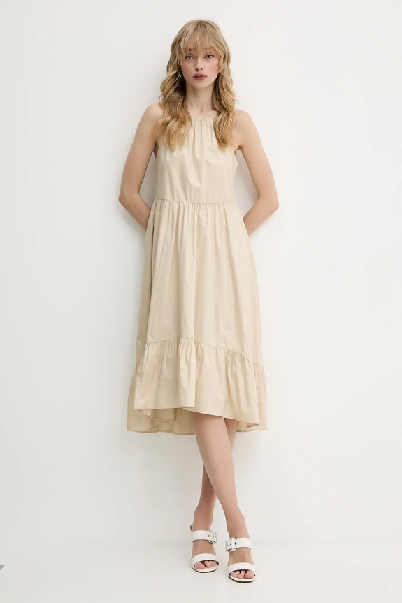 Armani Exchange rochie din bumbac XW000477.AF12812 bej SS25