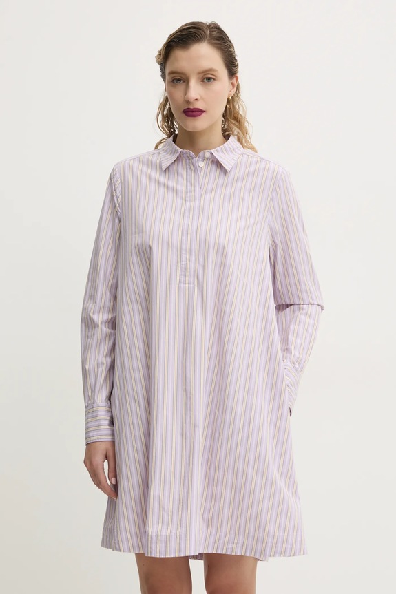 Marc O'Polo vestito in cotone mini violetto 5000006085