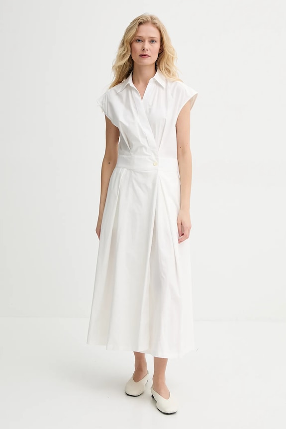 A.P.C. pamut ruha robe athena ujjatlan fehér COEVD.F35149