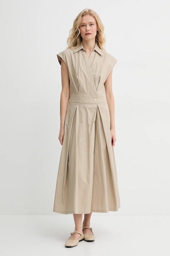 A.P.C. pamut ruha robe athena COEVD.F35149 zöld SS25