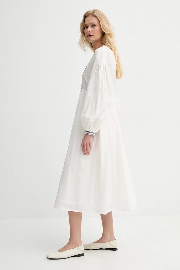 Bavlnené šaty A.P.C. robe anni COHHH.F35203 béžová SS25