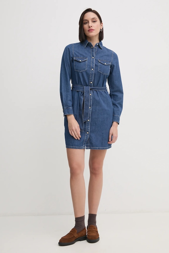 Rifľové šaty Pepe Jeans REGULAR DENIM DRESS PL953581HX6 modrá SS25
