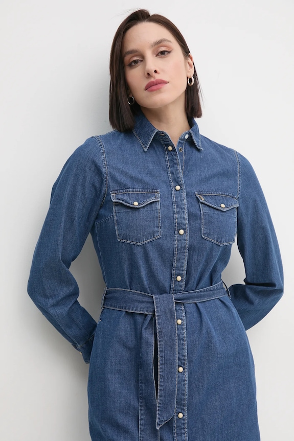 Rifľové šaty Pepe Jeans REGULAR DENIM DRESS modrá PL953581HX6