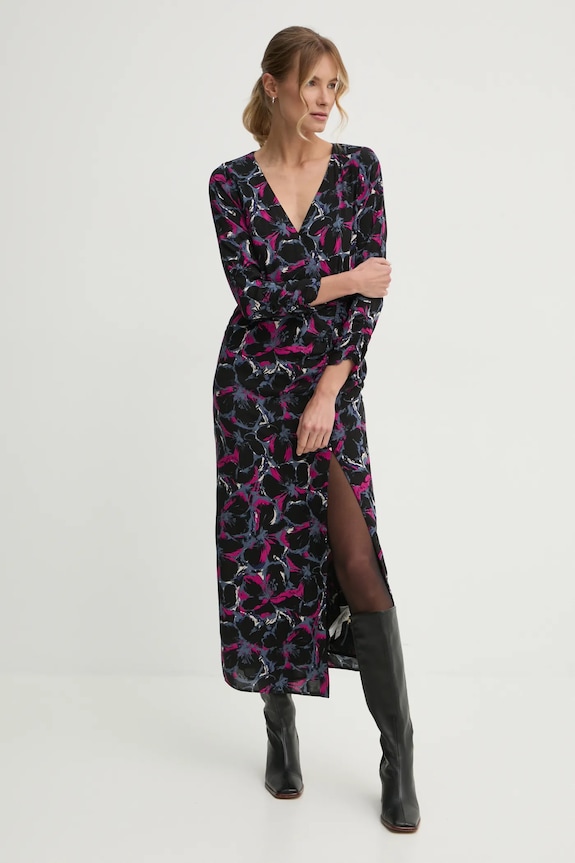 Obleka Pepe Jeans AUBREY Pletenina črna PL953640