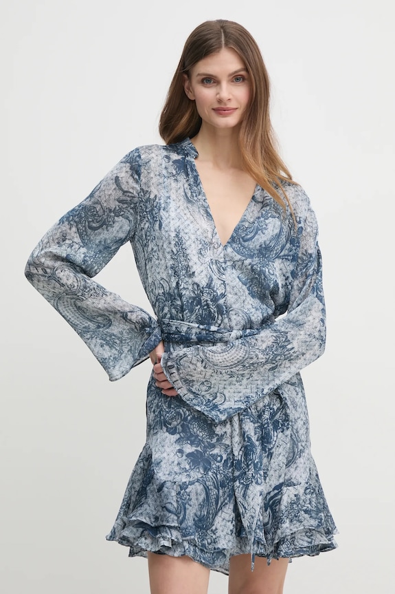 Платье Guess SIBILLA узор голубой W5RK35.WDW82