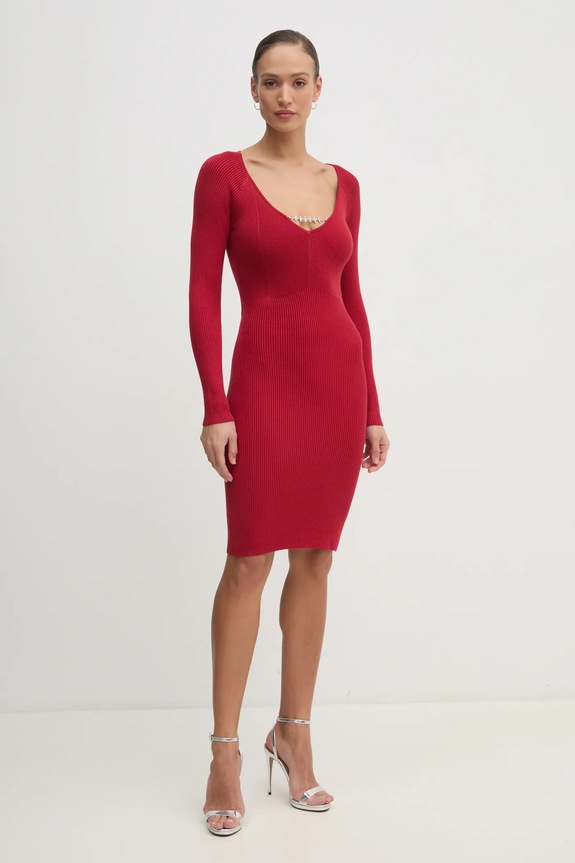 Guess vestito SASHA W5RK07.Z2YJ2 rosso SS25