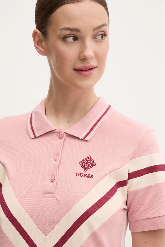 Guess sukienka SUZANNE różowy V5RK00.KCOK1