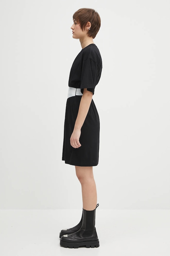 Bavlnené šaty MM6 Maison Margiela S52DA0063 čierna SS25