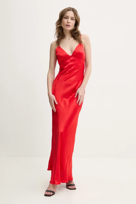 Bardot sukienka tkanina czerwony 57516DB7