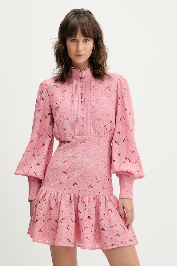 Bardot rochie mini roz 58421DB