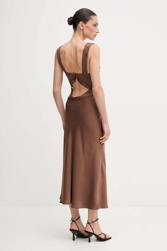 Ρούχα Φόρεμα Bardot 58603DB καφέ