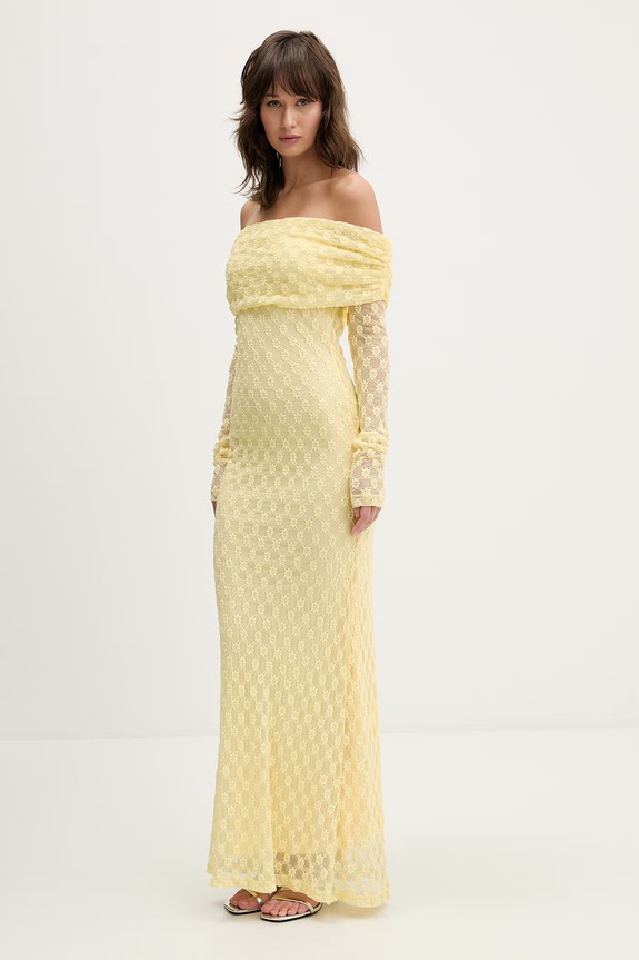 Bardot sukienka 59776DB żółty SS26