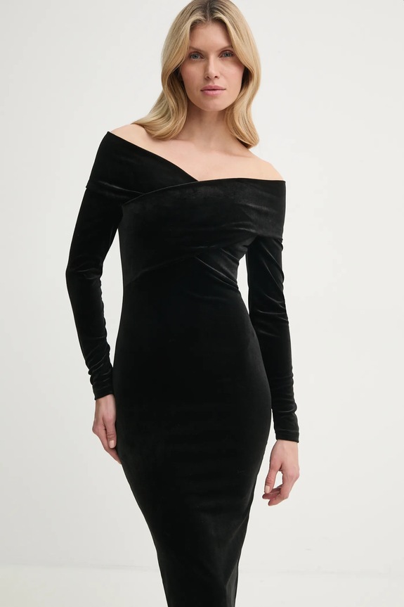 Šaty AllSaints DELTA W037DZ černá AW25