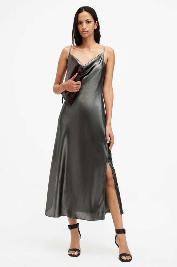 Šaty AllSaints HADLEY šedá W255DB