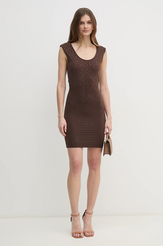 Haljina Guess ROSY W5RK23.KCDE0 smeđa SS25