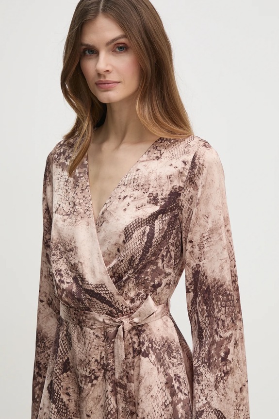 Guess sukienka NEW LAILA beżowy W5RK92.WF1T2