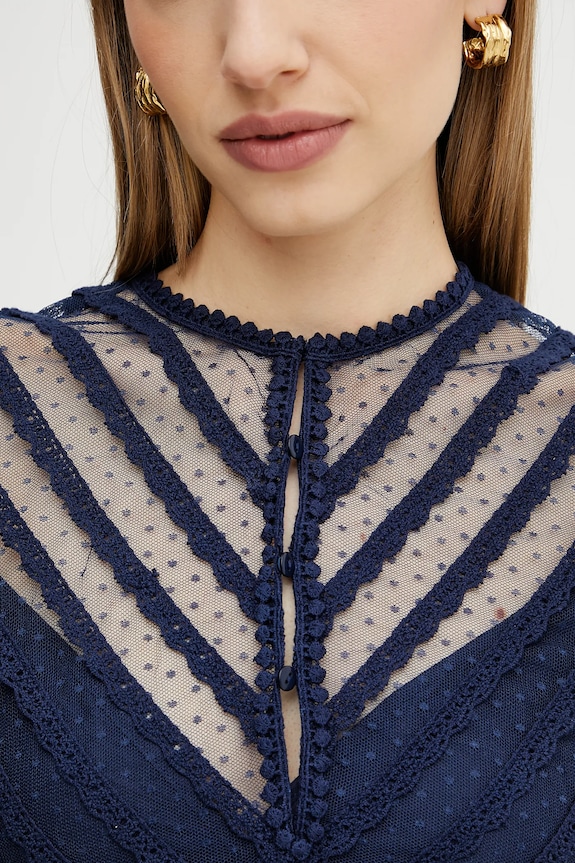 Luisa Spagnoli vestito 541850 blu navy