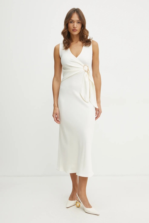Marella sukienka TITANO midi beżowy 2513221053