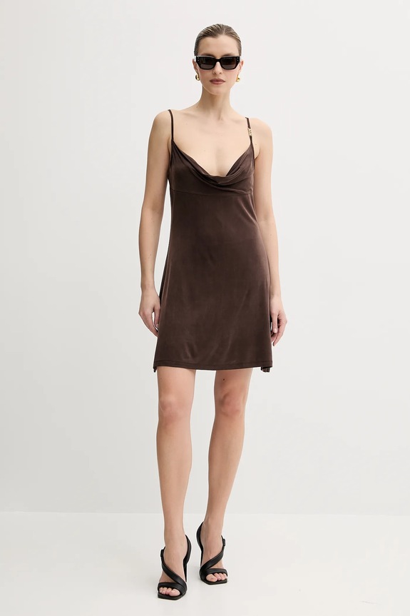 Φόρεμα Versace Jeans Couture 78HAO936.J0190 καφέ SS25