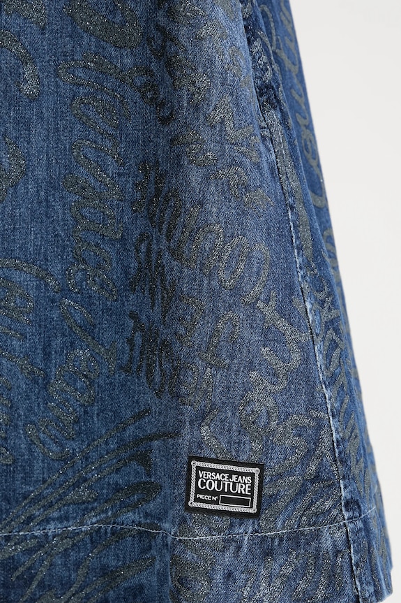 Džínové šaty Versace Jeans Couture 78HAO95G.DS025LF1 námořnická modř