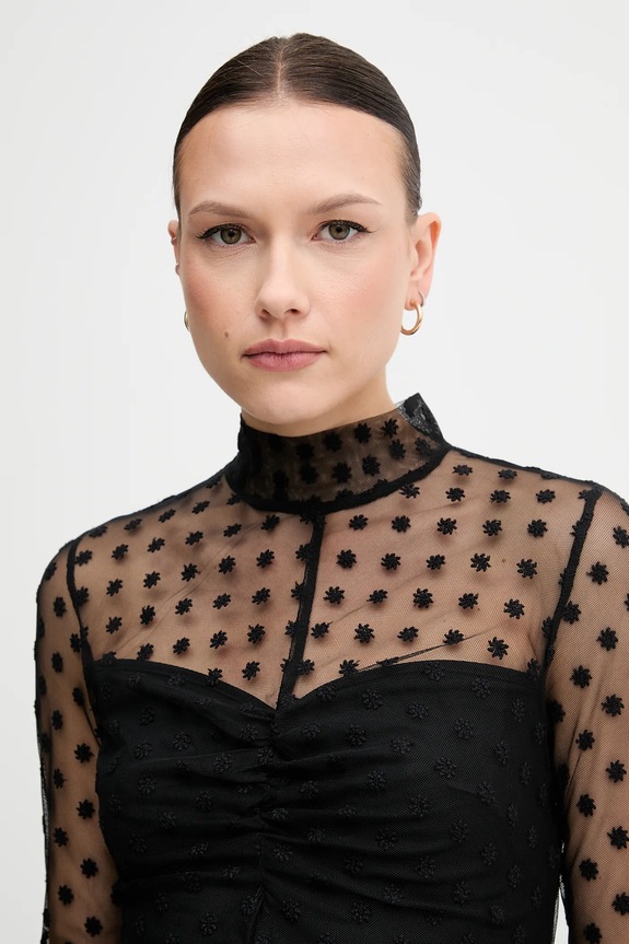 Sisley sukienka 4S3DLV071 czarny