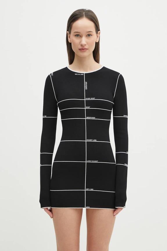 VETEMENTS dress Knitted Mini mini black WA66KN100X