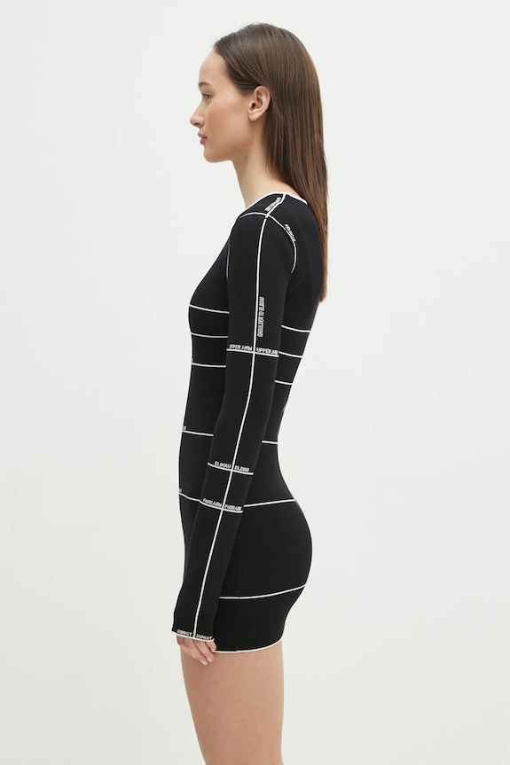 VETEMENTS dress Knitted Mini WA66KN100X black SS25