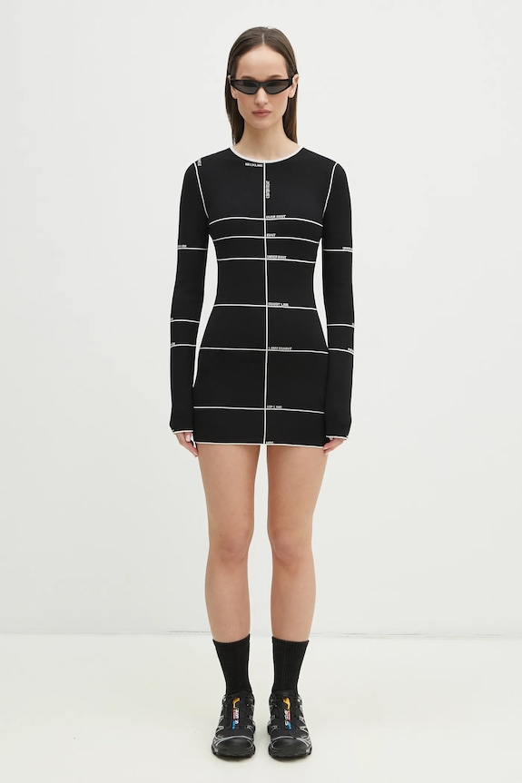 VETEMENTS dress Knitted Mini WA66KN100X black