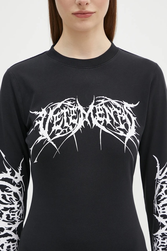 VETEMENTS dress Death Metal Longsleeve Mini black WA66DR630BW