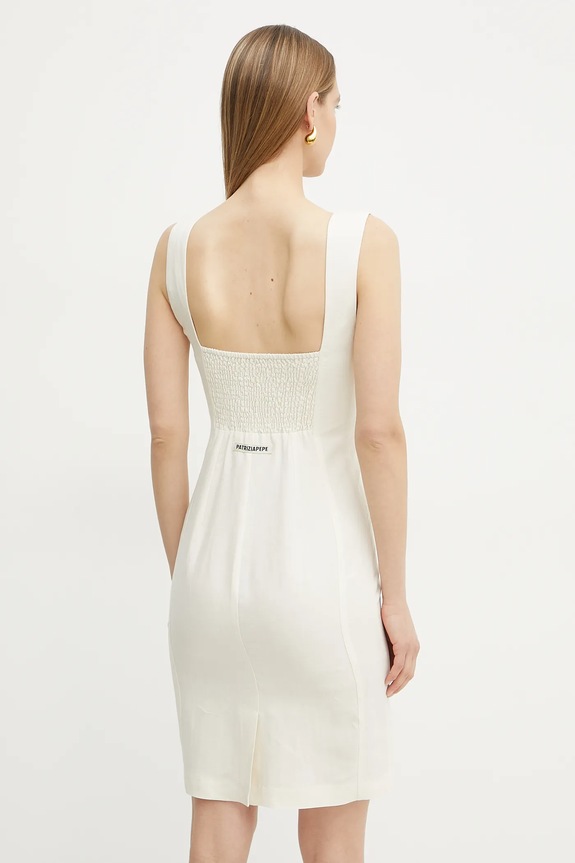 Ρούχα Φόρεμα από λινό μείγμα Patrizia Pepe 2A2874.A052 μπεζ