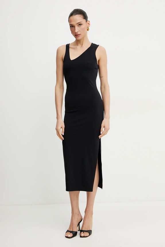 Patrizia Pepe rochie forma V negru 2A2912.J129