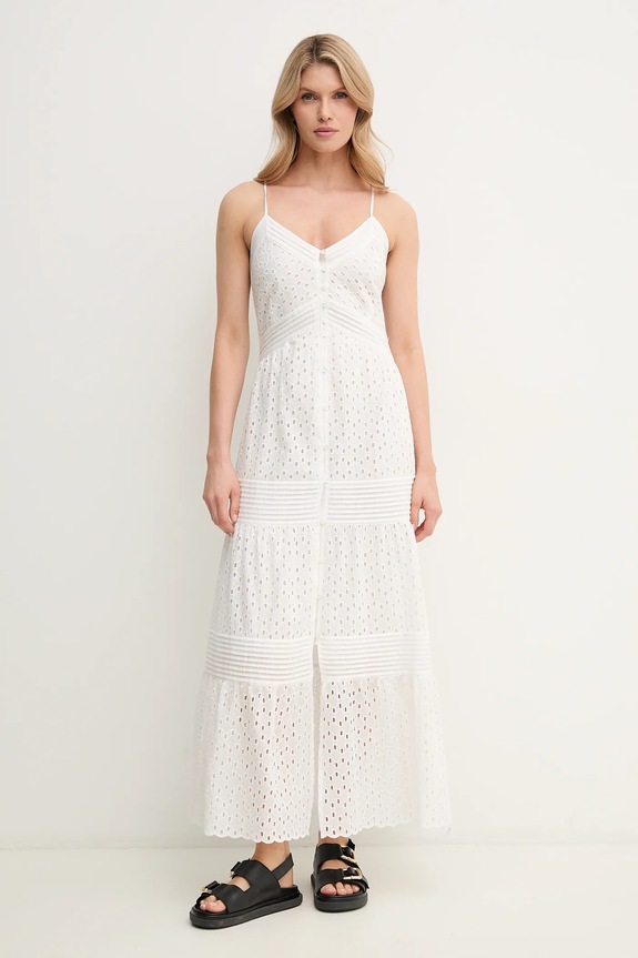 Patrizia Pepe pamut ruha ujjatlan fehér 2A2937.A598