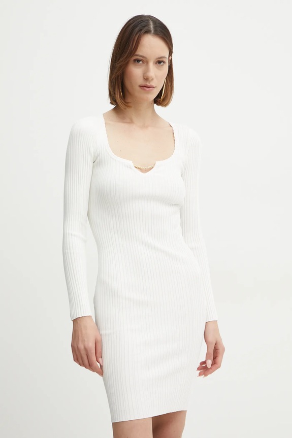 Marciano by Guess sukienka ANGI z elastanem beżowy 5RGK84.5681Z
