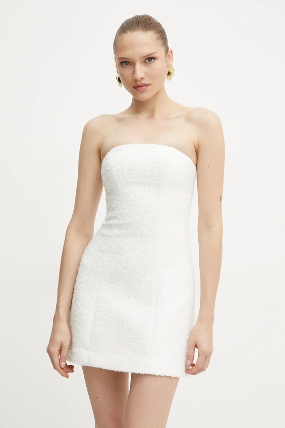 Marciano by Guess sukienka BOUCLE wzorzyste beżowy 5RGK48.7261A