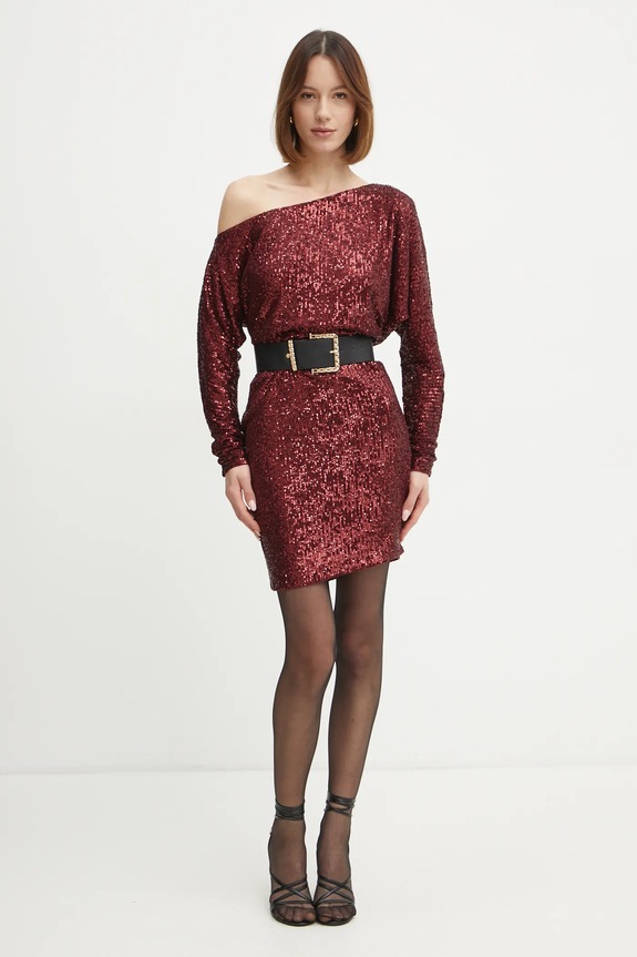 Marciano by Guess sukienka GABBIE 5RGK69.6166A bordowy SS25