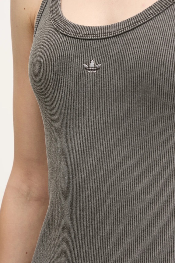 Šaty adidas Originals RIB MINI DRESS JC7550 sivá