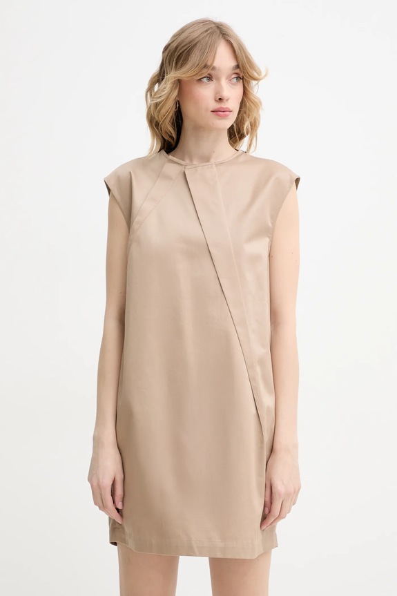 Βαμβακερό φόρεμα MM6 Maison Margiela casual πράσινο S52DA0056.M35368