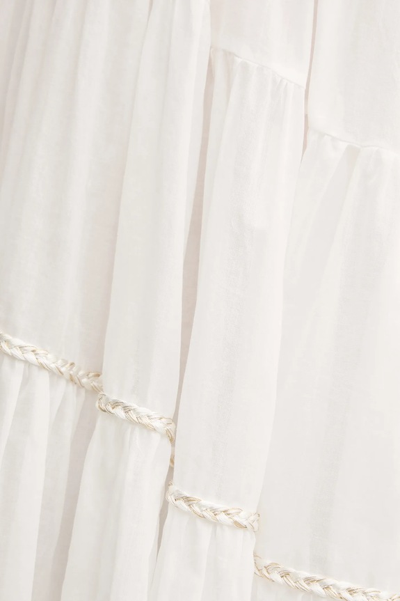 Βαμβακερό φόρεμα Simona Corsellini P25CPAB045 λευκό