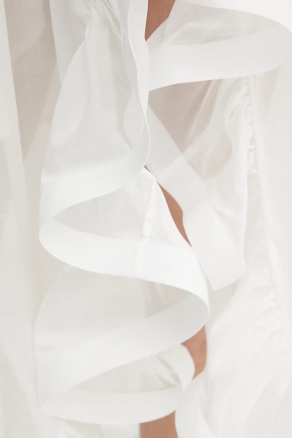 Simona Corsellini vestito in cotone P25CPAB046 bianco